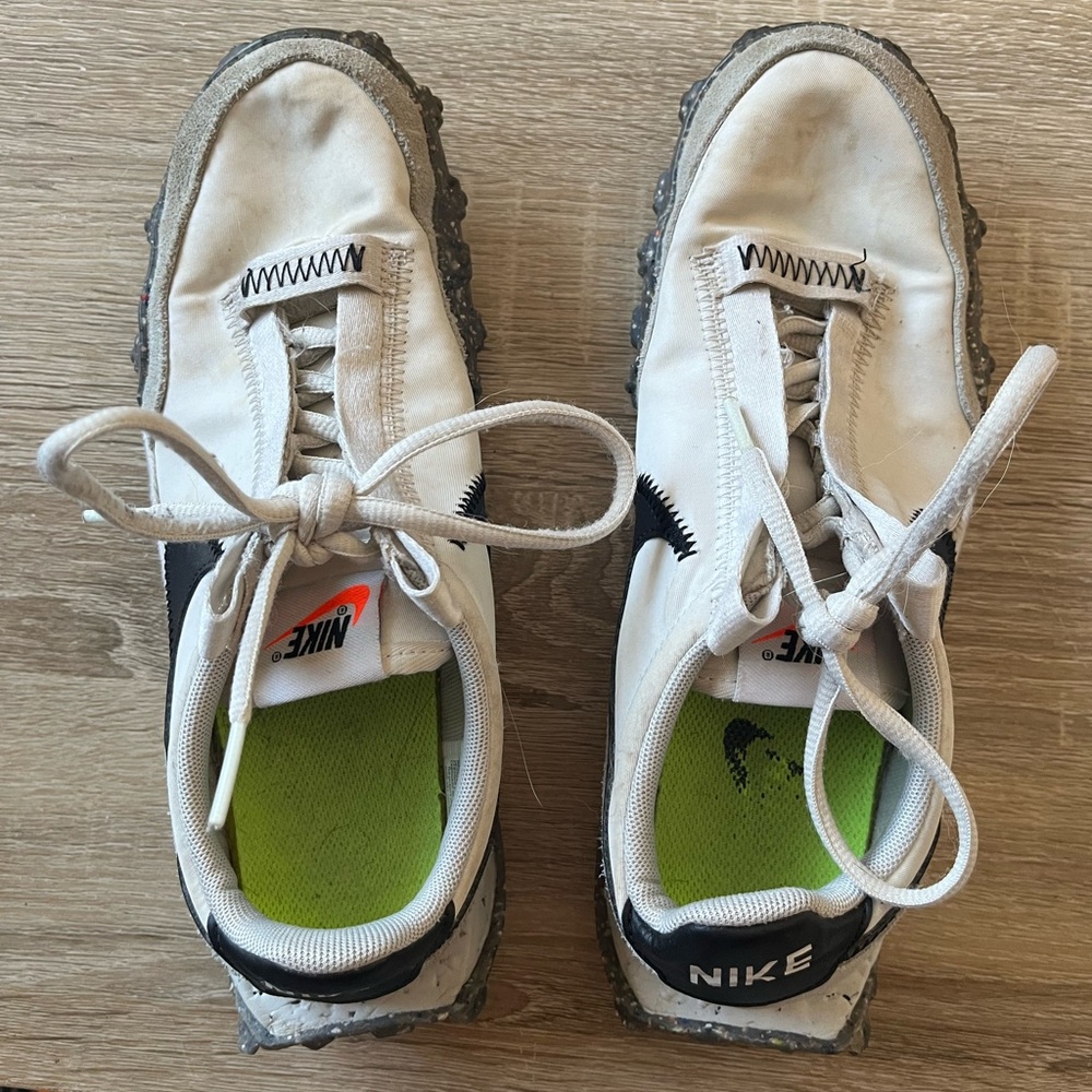 Nike White and Black Waffle Crater Women’s Shoes
